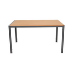 Τραπέζι Nares Pakoworld Αλουμίνιο Ανθρακί-Plywood Φυσικό 140x80x72.5εκ
