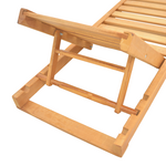 Ξαπλώστρα Specta Pakoworld Μασίφ Ξύλο Οξιάς σε Φυσικό Χρώμα 60x190x50εκ