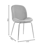 Καρέκλα Maley Pakoworld Πράσινο Βελούδο-Πόδι Χρυσό Μέταλλο 47x60x90εκ