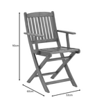 Πολυθρόνα Recofly Pakoworld Πτυσσόμενη Ξύλο Ακακίας Φυσικό 52x53x85εκ