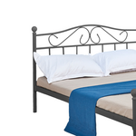 Κρεβάτι Yorick Pakoworld Μαύρο Μεταλλικό 140x190x99εκ