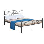 Κρεβάτι Yorick Pakoworld Μαύρο Μεταλλικό 140x190x99εκ
