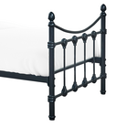 Κρεβάτι Beowulf Pakoworld Μαύρο Μεταλλικό 90x190x102εκ