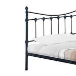 Κρεβάτι Beowulf Pakoworld Μαύρο Μεταλλικό 140x190x102εκ