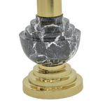 Βοηθητικό Τραπέζι Cogent Inart Pakoworld Μαύρο-Χρυσό Μέταλλο Φ46x50εκ