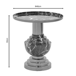 Βοηθητικό Τραπέζι Cogent Inart Pakoworld Μαύρο-Χρυσό Μέταλλο Φ46x50εκ