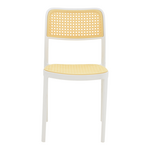 Καρέκλα Westley Pakoworld pp Φυσικό-Λευκό  55x47x81εκ