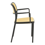 Πολυθρόνα Westley Pakoworld pp Φυσικό-Μαύρο 58x47x81εκ