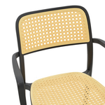 Πολυθρόνα Westley Pakoworld pp Φυσικό-Μαύρο 58x47x81εκ