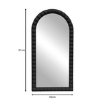 Καθρέπτης Pavloval Inart Μαύρο pp 42x81x3.5εκ