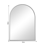 Καθρέπτης Mirrory Inart Μαύρο Αλουμίνιο 50x2.5x80εκ