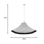 Φωτιστικό Οροφής Hatty Inart e27 Φυσικό Φ60x115εκ