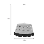 Φωτιστικό Οροφής Lozir Inart e27 Φυσικό Φ60x110εκ