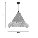 Φωτιστικό Οροφής Geole Inart Γιούτα σε Φυσική Απόχρωση Φ60x94εκ