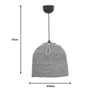 Φωτιστικό Οροφής Lamper Inart Ψάθινο Φυσικό Φ34x87εκ