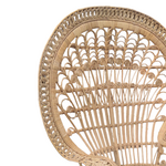 Πολυθρόνα Dorothy Inart με Μπεζ Μαξιλάρι-Φυσικό Rattan 115x57x150εκ