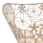 Πολυθρόνα Jake Inart με Μπεζ Μαξιλάρι-Φυσικό Rattan 110x82x145εκ