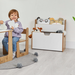 Ραφιέρα Crane Pakoworld Φυσικό-Λευκό mdf 57x34x55εκ