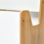 Ραφιέρα Crane Pakoworld Φυσικό-Λευκό mdf 57x34x55εκ