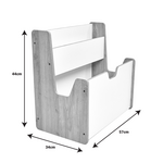 Ραφιέρα Crane Pakoworld Φυσικό-Λευκό mdf 57x34x55εκ