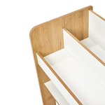 Ραφιέρα Seagull Pakoworld Φυσικό-Λευκό mdf 57x34x70εκ