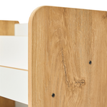 Ραφιέρα Seagull Pakoworld Φυσικό-Λευκό mdf 57x34x70εκ