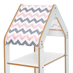 Ραφιέρα Montessori Zoilen Pakoworld Λευκό-ροζ mdf 50x30x80εκ