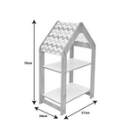 Ραφιέρα Montessori Zoilen Pakoworld Λευκό-ροζ mdf 50x30x80εκ