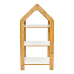 Ραφιέρα Montessori Zoilen i Pakoworld Λευκό-Φυσικό-ροζ mdf 50x30x100εκ