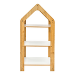 Ραφιέρα Montessori Zoilen i Pakoworld Λευκό-Φυσικό-Μπλε mdf 50x30x100εκ