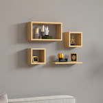 Ραφιέρα Babine Pakoworld Μελαμίνη σε oak Απόχρωση 84x15x44εκ