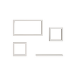 Ραφιέρα Babine Pakoworld Μελαμίνη σε Λευκή Απόχρωση 84x15x44εκ