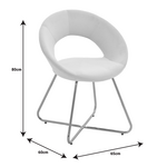 Καρέκλα Valentina Pakoworld Μπεζ Βελούδο-Χρυσό Πόδι 65x60x82εκ