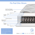 Στρώμα fix pad Chic Strom Μονής Όψης 18-19cm 140x190εκ