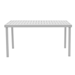 Τραπέζι Kliton  Pakoworld Αλουμινίου Λευκό 150x80x74εκ