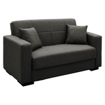 Καναπές-Κρεβάτι με Αποθηκευτικό Χώρο Διθέσιος vox Pakoworld Ανθρακί Ύφασμα 155x85x80εκ