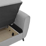 Καναπές-Κρεβάτι με Αποθηκευτικό Χώρο Τριθέσιος Lincoln Pakoworld Ανοιχτό Γκρι Ύφασμα 225x85x90εκ