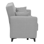 Καναπές-Κρεβάτι με Αποθηκευτικό Χώρο Διθέσιος Lincoln Pakoworld Ανοιχτό Γκρι Ύφασμα 165x85x90εκ