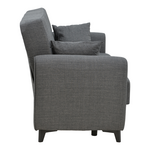 Καναπές-Κρεβάτι με Αποθηκευτικό Χώρο Διθέσιος Lincoln Pakoworld Ανθρακί Ύφασμα 165x85x90εκ