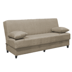 Καναπές-Κρεβάτι με Αποθηκευτικό Χώρο Τριθέσιος Romina Pakoworld Κρεμ Ύφασμα 190x85x90εκ