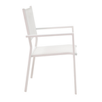 Τραπεζαρία Kliton - Moly σετ 3τεμ Pakoworld Αλουμίνιο σε Λευκή Απόχρωση 80x80x74εκ