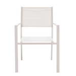 Τραπεζαρία Kliton - Moly σετ 3τεμ Pakoworld Αλουμίνιο σε Λευκή Απόχρωση 80x80x74εκ