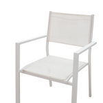 Τραπεζαρία Kliton - Moly σετ 3τεμ Pakoworld Αλουμίνιο σε Λευκή Απόχρωση 80x80x74εκ