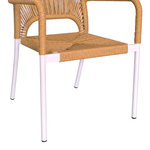 Τραπεζαρία Kliton-Norture σετ 7τεμ Pakoworld Αλουμίνιο σε Λευκή Απόχρωση 150x80x74εκ