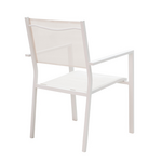 Τραπεζαρία Kliton-Moly σετ 7τεμ Pakoworld Αλουμίνιο σε Λευκή Απόχρωση 150x80x74εκ