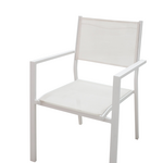 Τραπεζαρία Kliton-Moly σετ 7τεμ Pakoworld Αλουμίνιο σε Λευκή Απόχρωση 150x80x74εκ