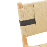 Σκαμπό Μπαρ Julien Pakoworld Rubberwood Φυσικό-Έδρα Φυσικό-Μαύρο Σχοινί 45x46x95εκ