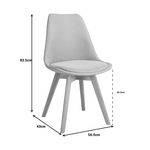 Καρέκλα Gaston Pakoworld Μπεζ Ύφασμα και Ξύλινο Πόδι σε Φυσική Απόχρωση56.5x43x83.5εκ