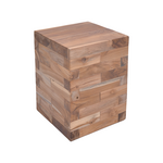 Βοηθητικό Τραπέζι Werzy Inart Φυσικό Μασίφ Ξύλο Teak 35x35x49εκ
