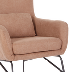 Πολυθρόνα - Μπερζέρα Rimbo Pakoworld Σάπιο Μήλο Βελούδο-Πόδι Μαύρο Μέταλλο 66x81x102εκ